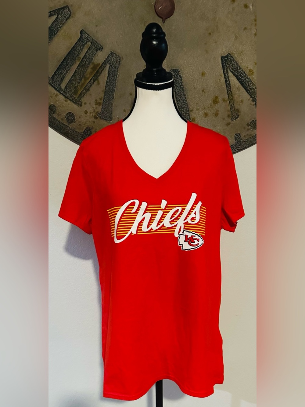 Kansas City Chiefs Red V-Neck Tee❤️